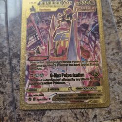Duraludon VMAX Gold Foil Fan Art Textured Collector Pokemon Card HP330 TG21/TG30