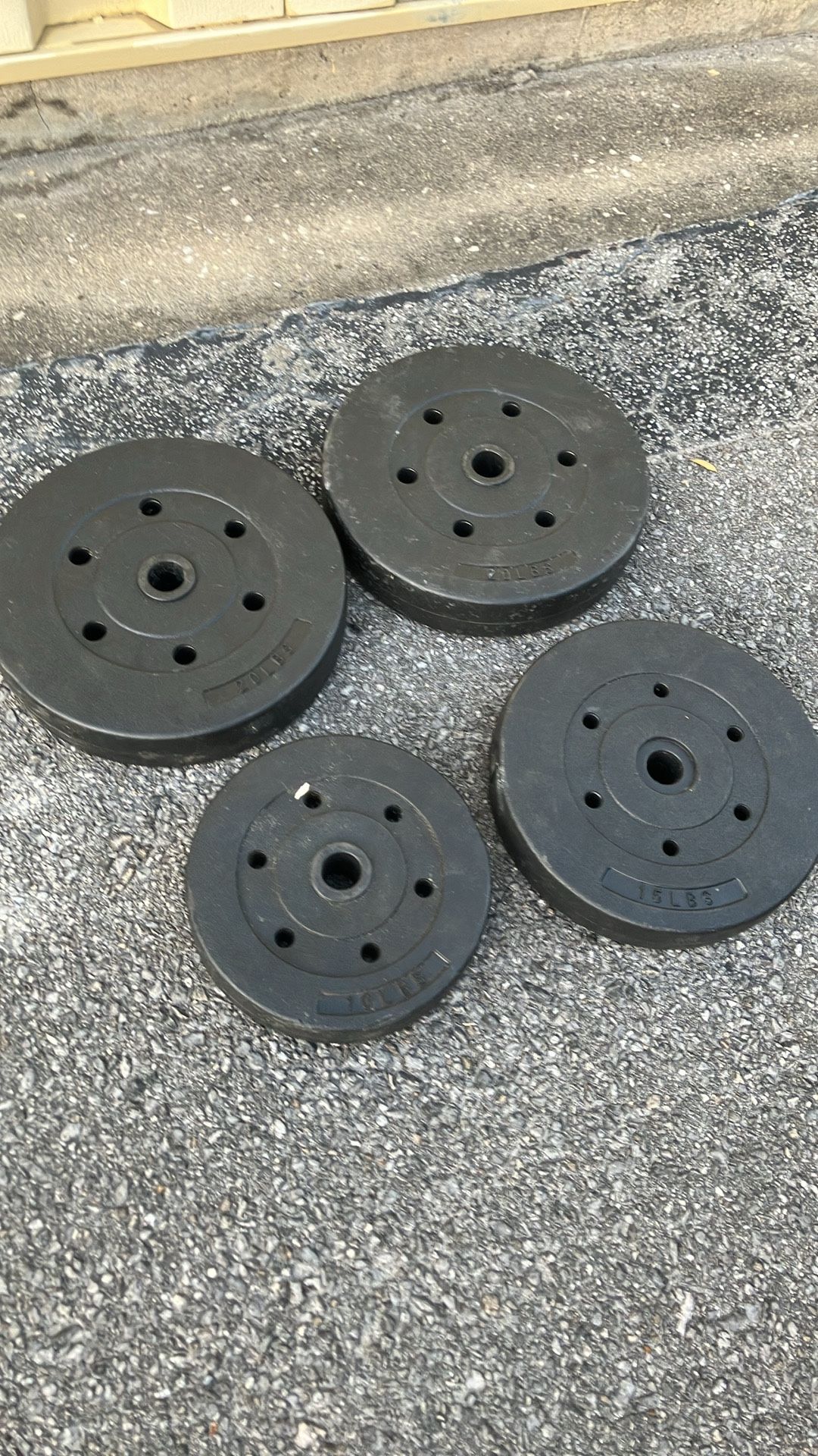 Plastic Vinyl Weights (20lbs, 15lbs, 10lbs)