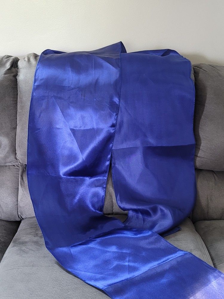 9 Pcs Blue Satin Table Runner