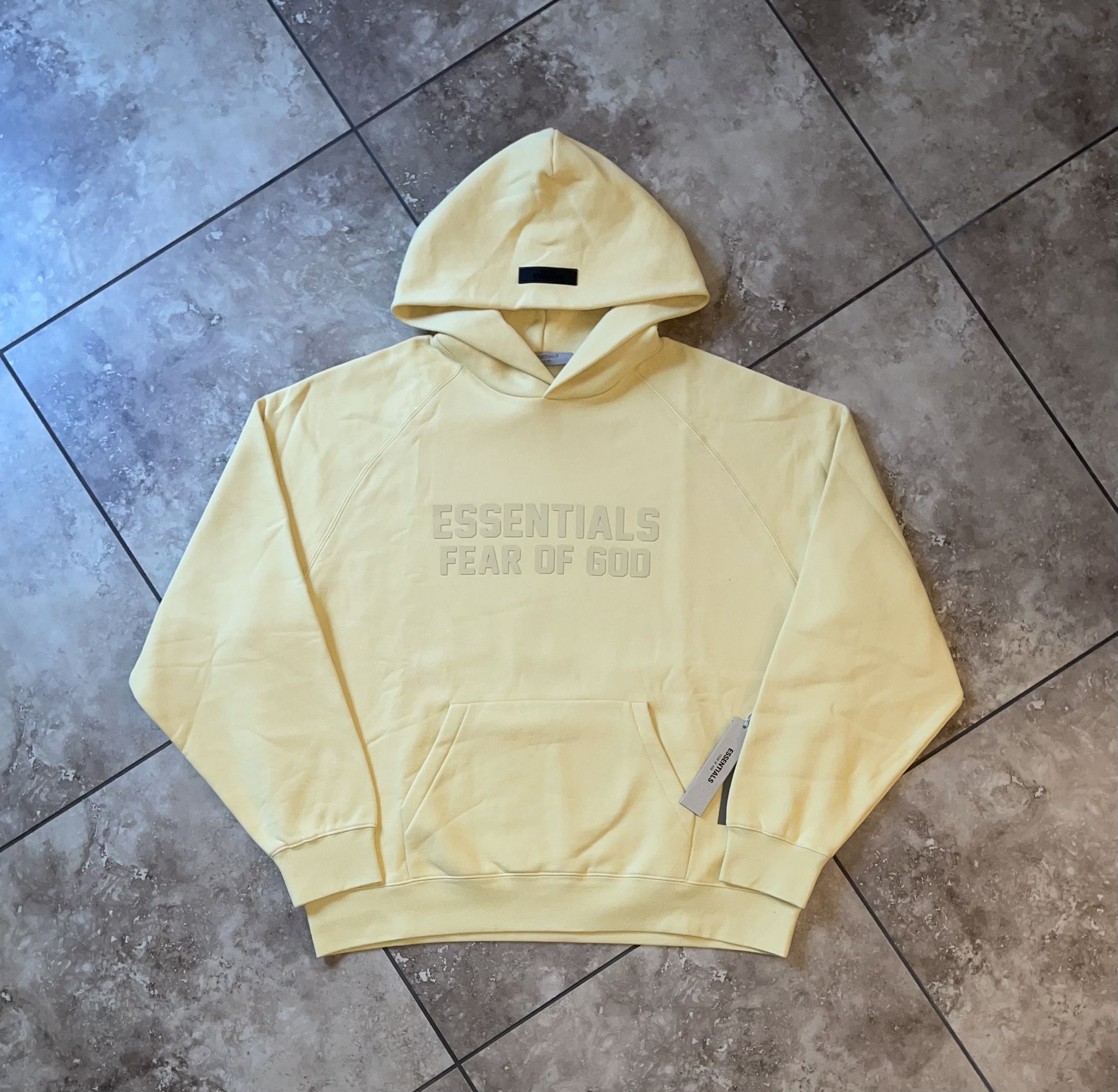 Fear of God Essentials Hoodie Light Tuscan Size XL