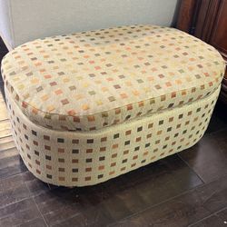 Upholstered Oval Ottoman
