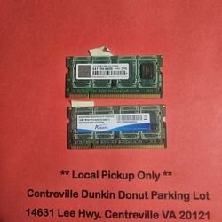Two 1GB DDR2 Laptop Memory  (Local Pickup Only)