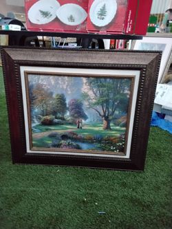 Thomas Kinkade Framed Accent certificate of authenticity is on the back