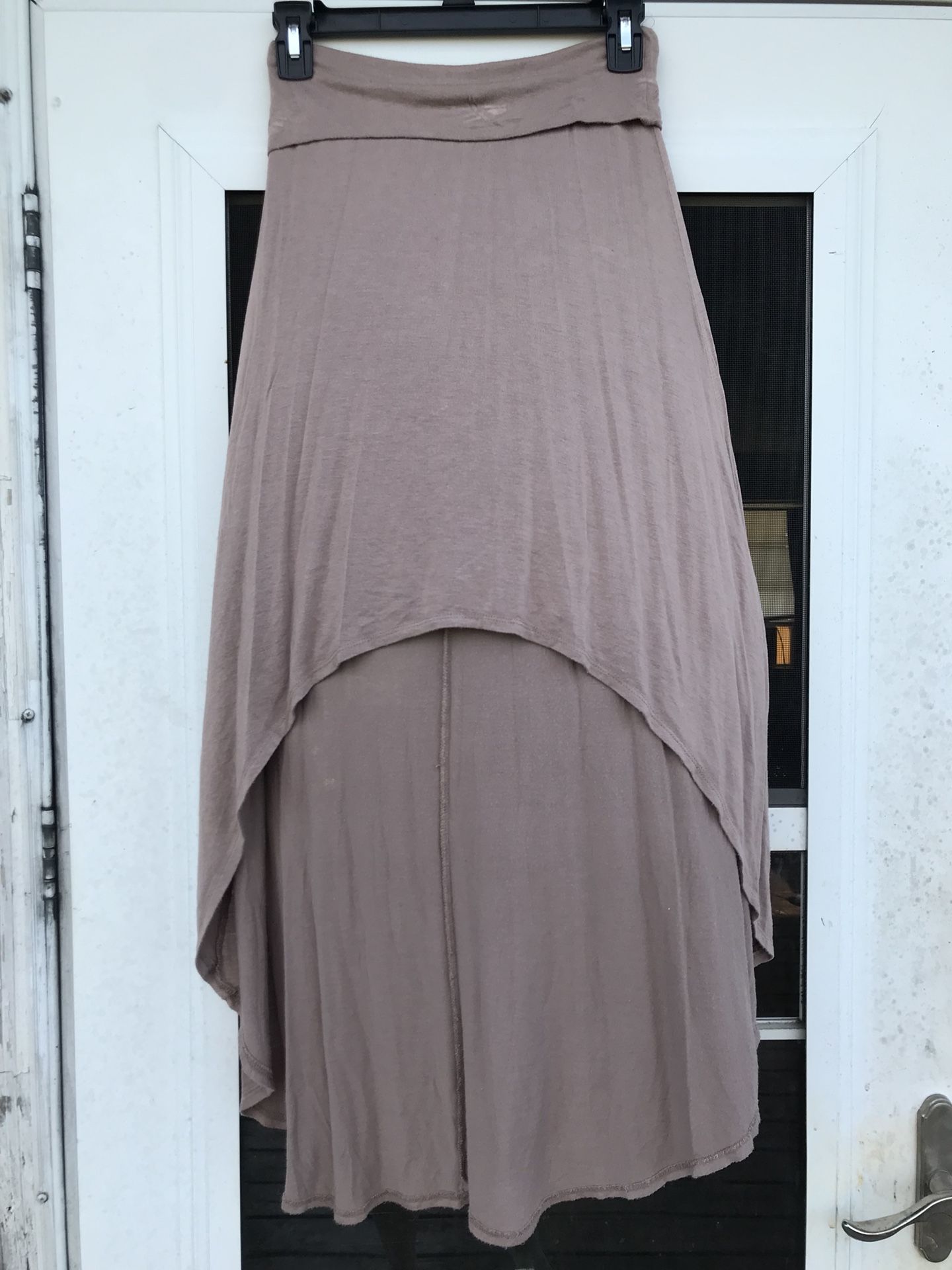 Brown skirt shorter front