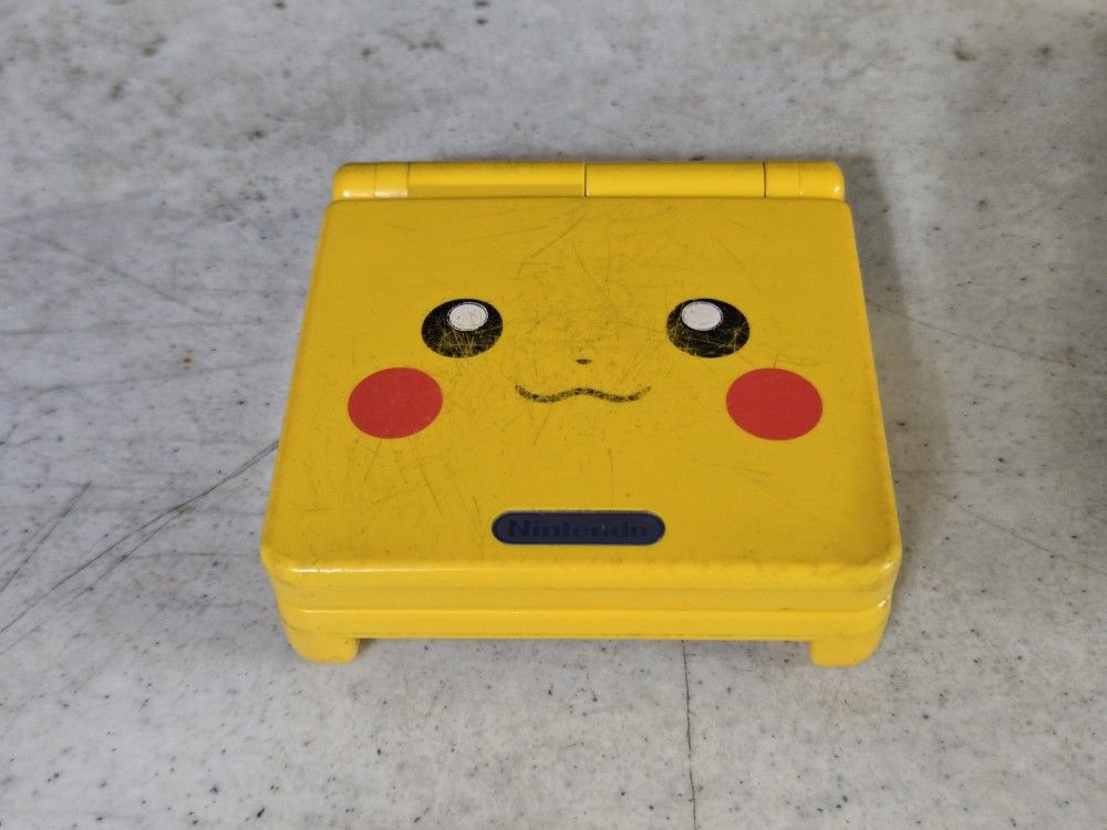 Yellow Pikachu Nintendo Gameboy Advance SP GBA Backlit Genuine AGS101 Pokémon Edition