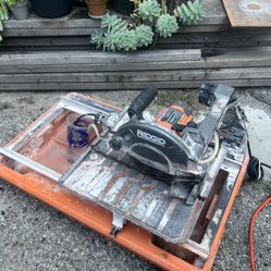 Preowned RIDGID R40311 7" Table Top Wet Tile Saw (tested, Fully Functional) 