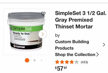 SimpleSet Gray premixed Thinset Mortar