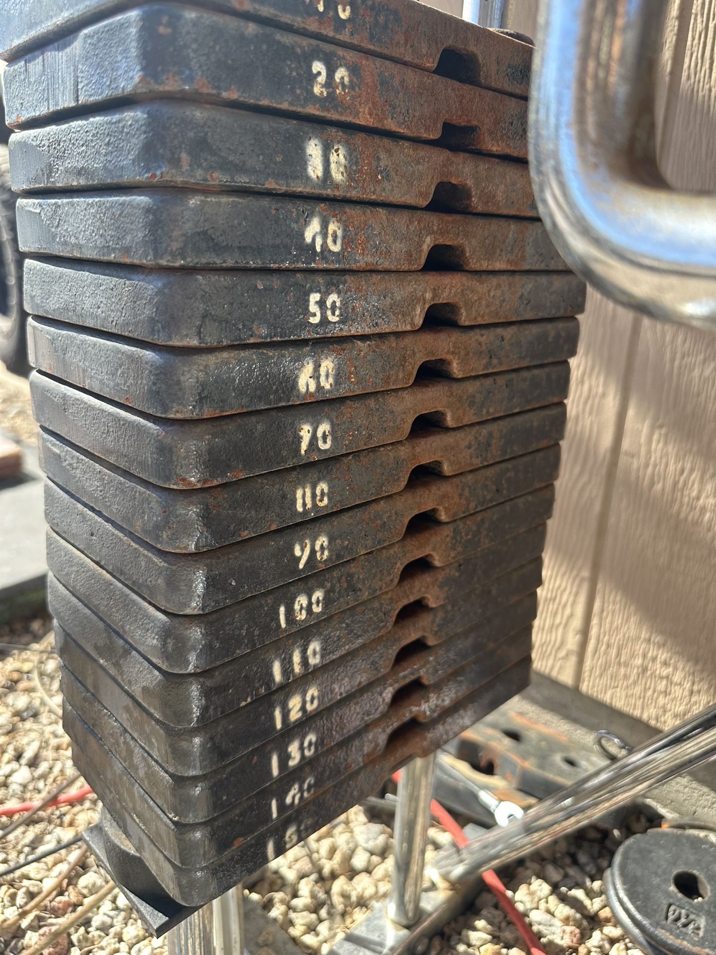 Old School Universal Gym Weight Stack