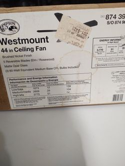 Ceiling Fan with Lights (New In Box)