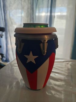 Puerto Rican conga can holder