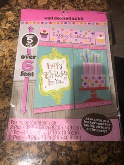 Giant birthday decor