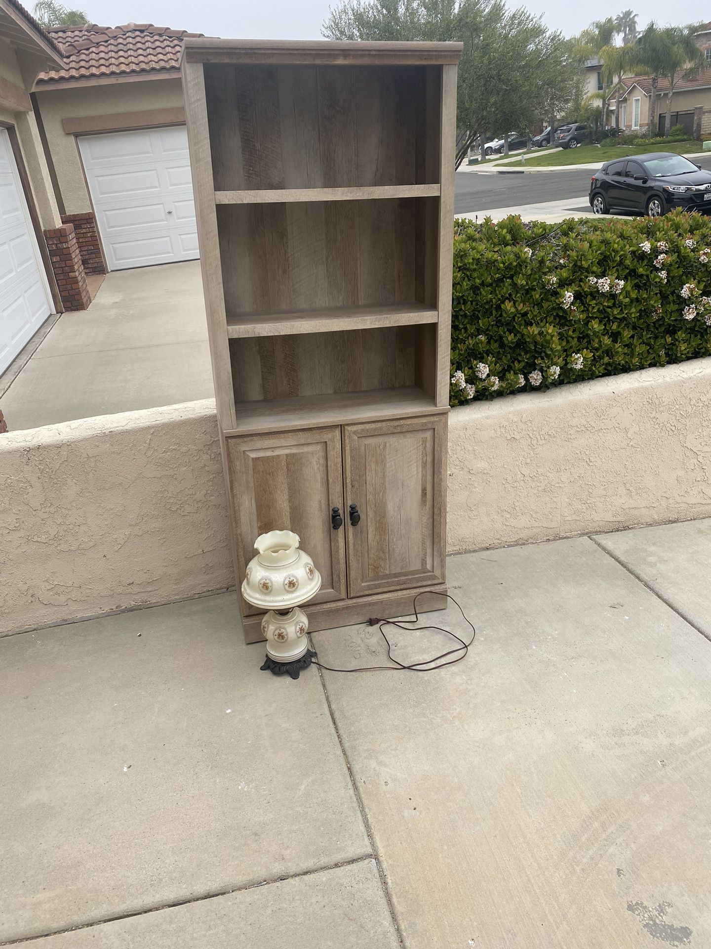 Shelves/cabinet And Very Old Lamp FREE