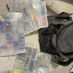 Tackle Bag/box With Organizers And Bait