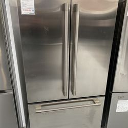 GE Monogram Stainless Steel ENERGYSTAR 23.1 Cu. Ft. Counter Depth French Door Refrigerator 