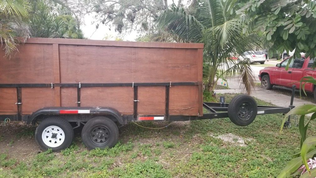 6×12 tandem axle utility trailer