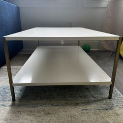 West elm white center table