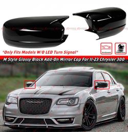 11-23 CHRYSLER 300 M STYLE GLOSS BLACK SIDE MIRROR COVERS