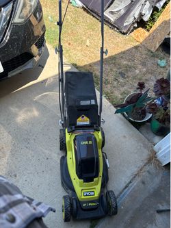 Ryobi 13” mower w/battery $175
