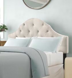 Belle isle furniture,winter park Headboard beige/ linen Full linen upholstered headboard full size