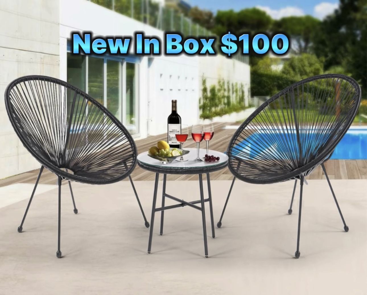 Patio Conversation Sets - The Home Depot Outdoor Patio Set Brand New Sealed In Box 📦 