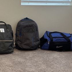 Travel/duffle/weekend/backpacks 