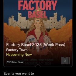 FACTORY BASEL VIP 5 DAY 