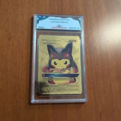 PGC Gem Mint 10 Gold Foil Pikachu Mega Lucario
