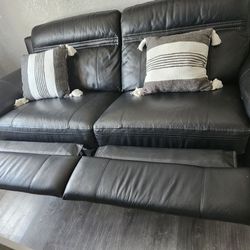 Leather Reclining Sofa- Great Condition