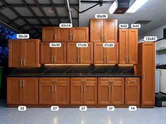 REAL WOOD!! 15 Shaker Style Cabinet Set with Hardware and countertop