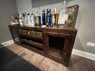 Dark Wood Sideboard Console Cabinet