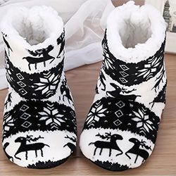 New Elk indoor socks warm fur slippers ladies plush 7 1/2 -8- 8 1/2- 9