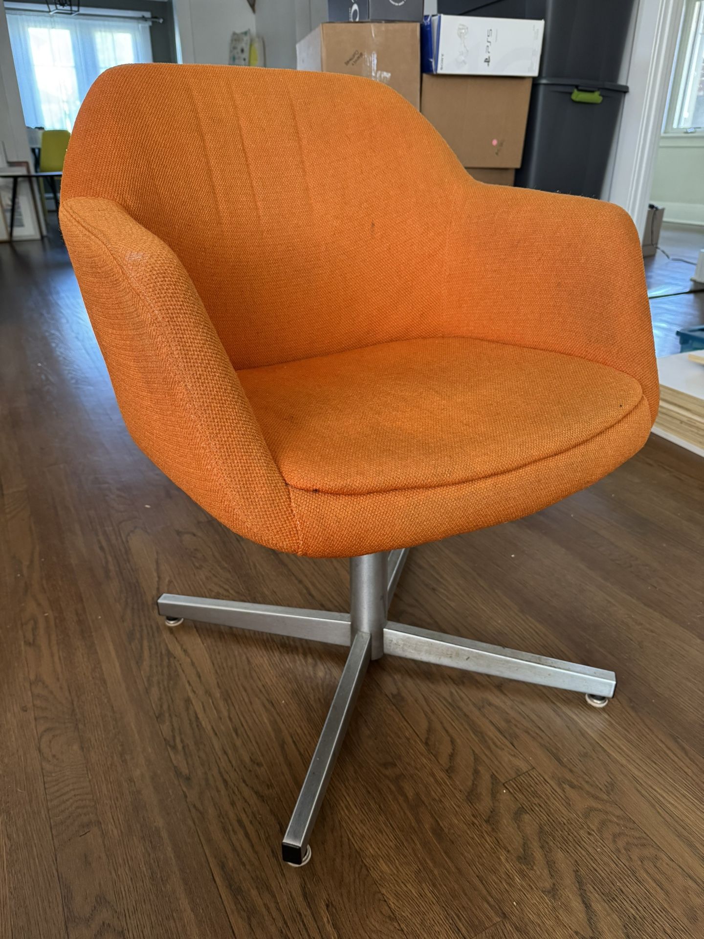Orange Mid-Century Chair