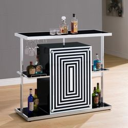 Brand New Glossy Black/White Bar Unit