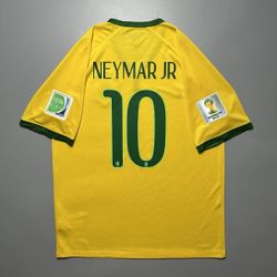 Neymar Jr Brazil 2014 World Cup Home Jersey