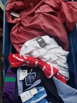 Shirts brand new from 3xl to 5xl brand new Jean's too sizes 42 and 44