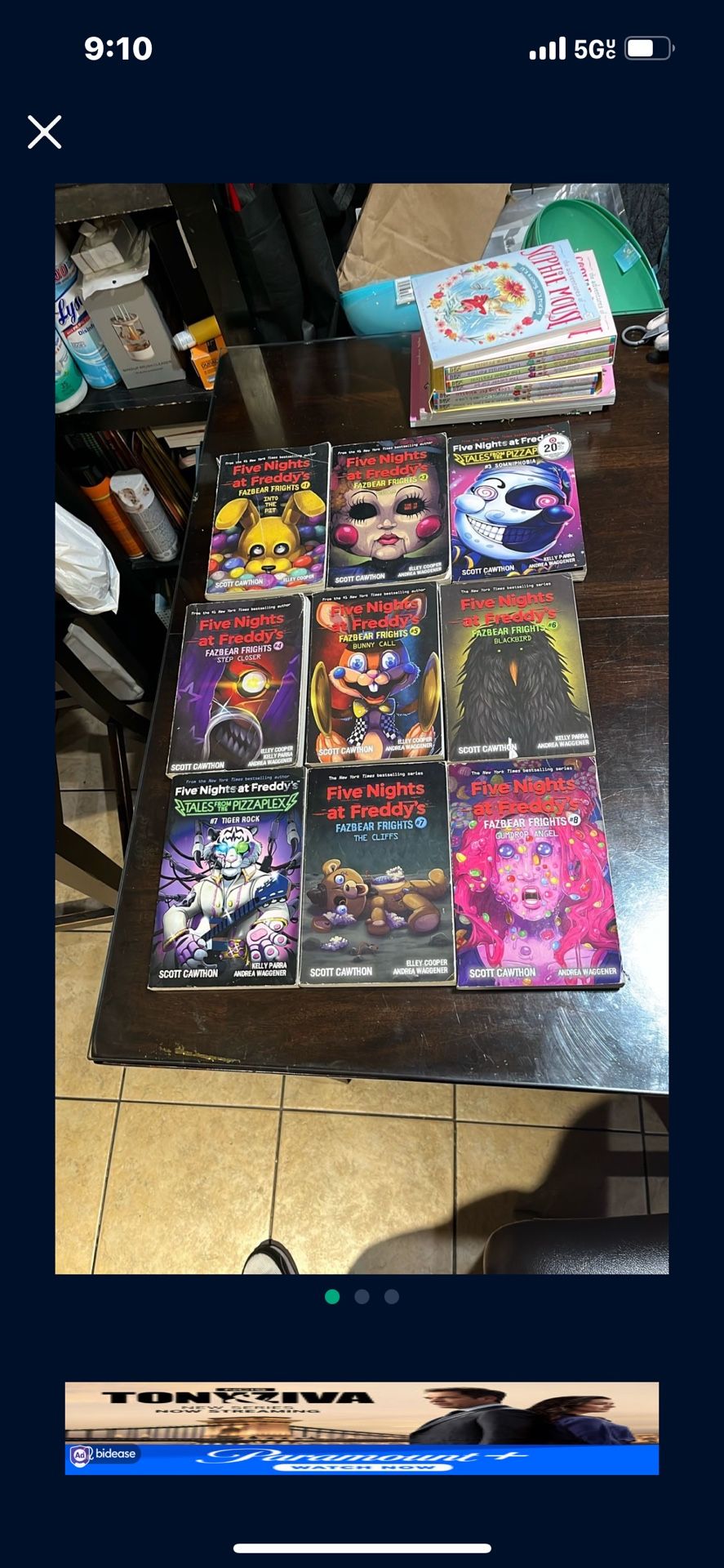 9 Books Of Five Nights At Freddy’s Tales From The Pizzaplex used but in good condition