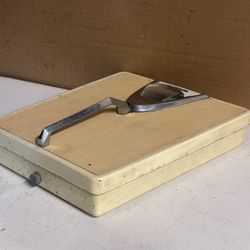 Vintage Borg Bathroom Scale - Yellow & Chrome - Magnifying Bubble - Mid-Century