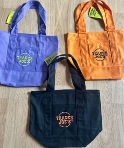 New Halloween Style Trader Joe's Canvas Tote Bags – Set of 3