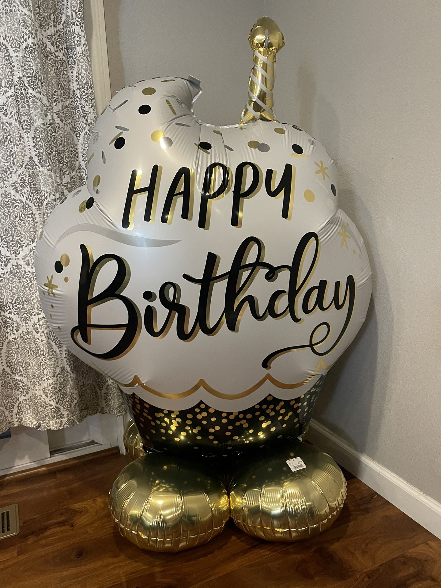 Large Happy Birthday Cupcake Balloon