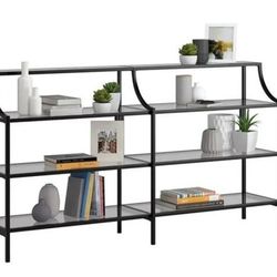 Console Table with Glass Shelves