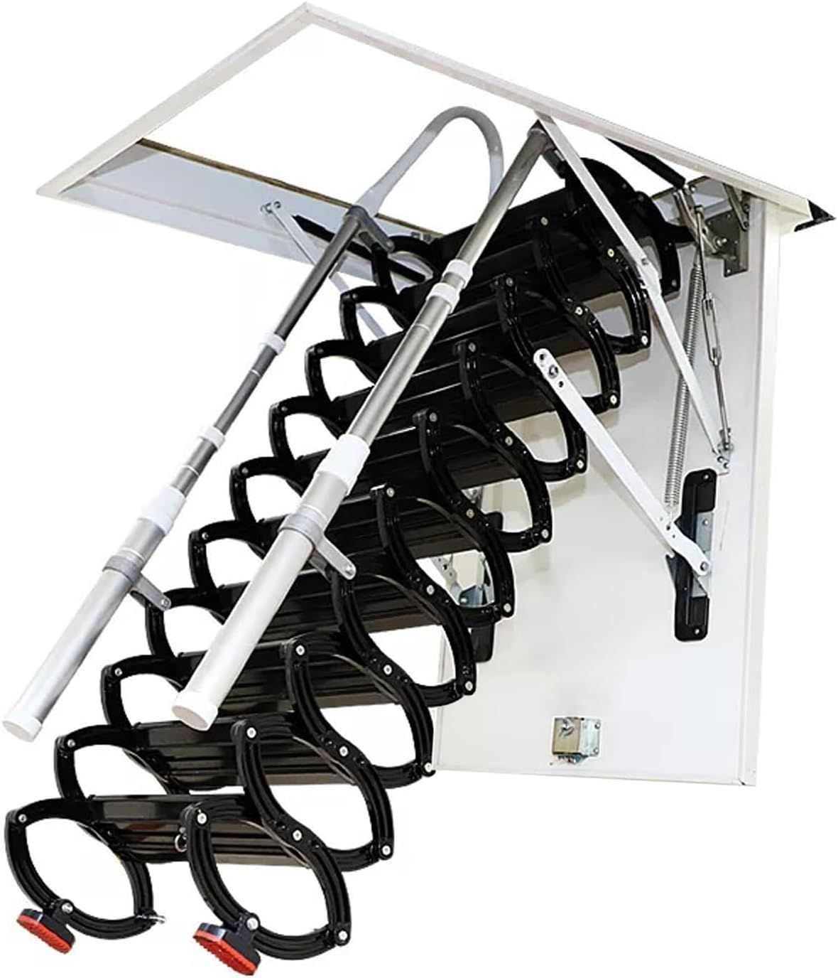 Ceiling Mount Attic Ladder, Retractable Attic Ladder Ceiling Pull Down System,