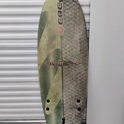 SOFT TOP SURF BOARD CBC SUSHI SCHREDDER 5'6"