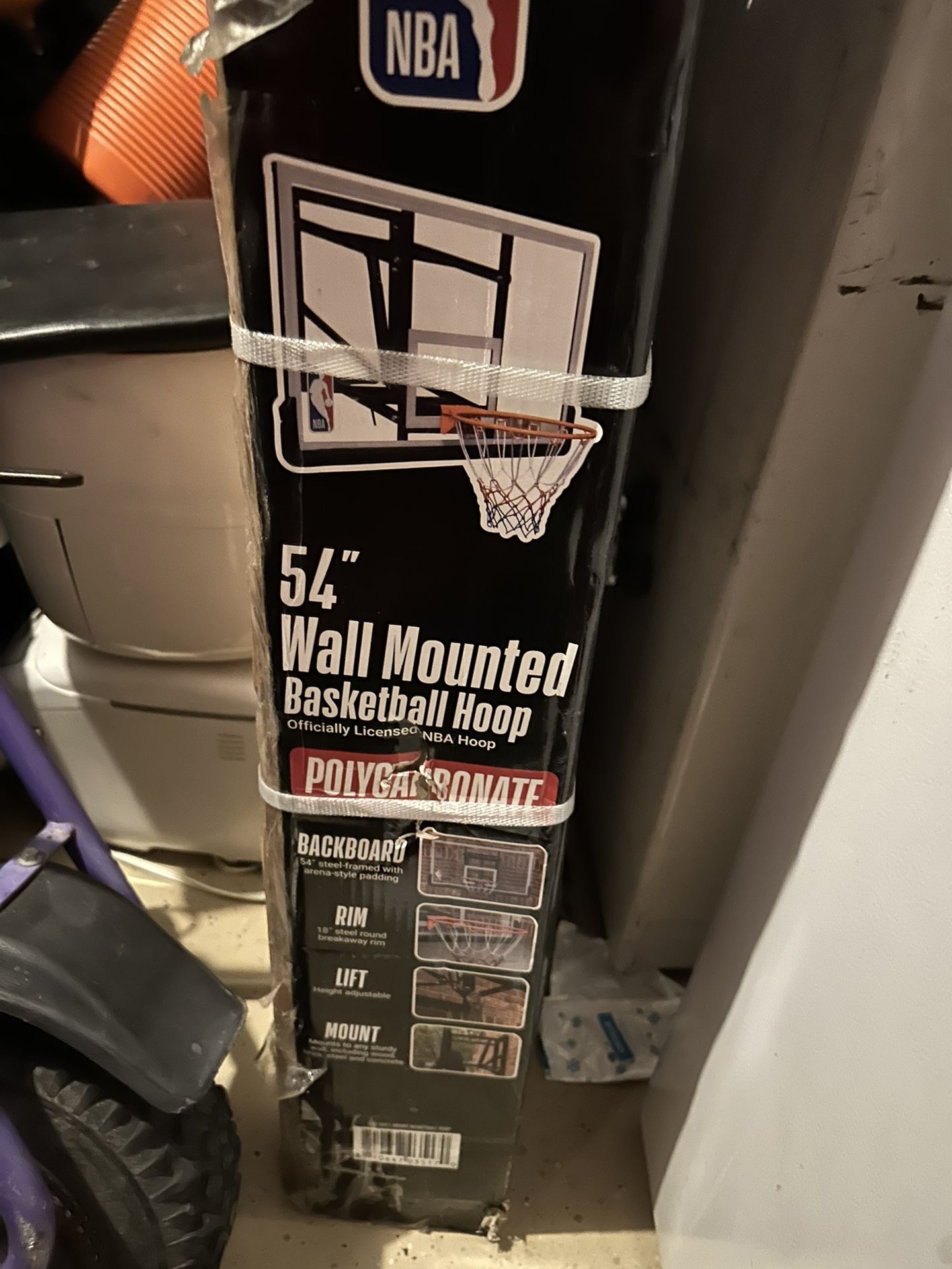 54” Wall Mount Basketball Hoop 