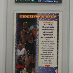 1996/1997 Topps Michael Jordan Mystery Finest Refractor #M14 10.0 GEM MT MINT CONDITION. LIKE NEW 