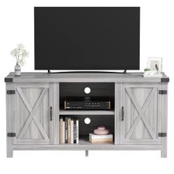 GREY WOOD TV STAND