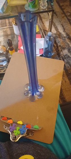 Blue Murano Bud Vase