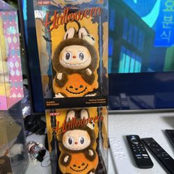 Happy Halloween Party Series-Sitting Pumpkin Vinyl Plush Pendant