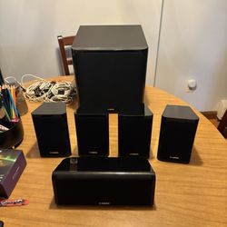 Yamaha Home Audio Subwoofer and Speakers
