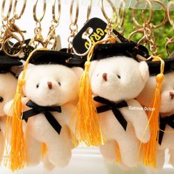 12 Graduation Plush Teddy Bear Keychain  Favors Recuerdos Graduacion Llavero 
