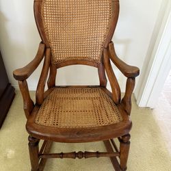 Vintage Cane Rocking Chair 